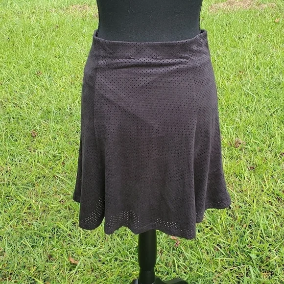 THREE DOTS - grey A line mini skirt NWOT - Picture 4 of 8